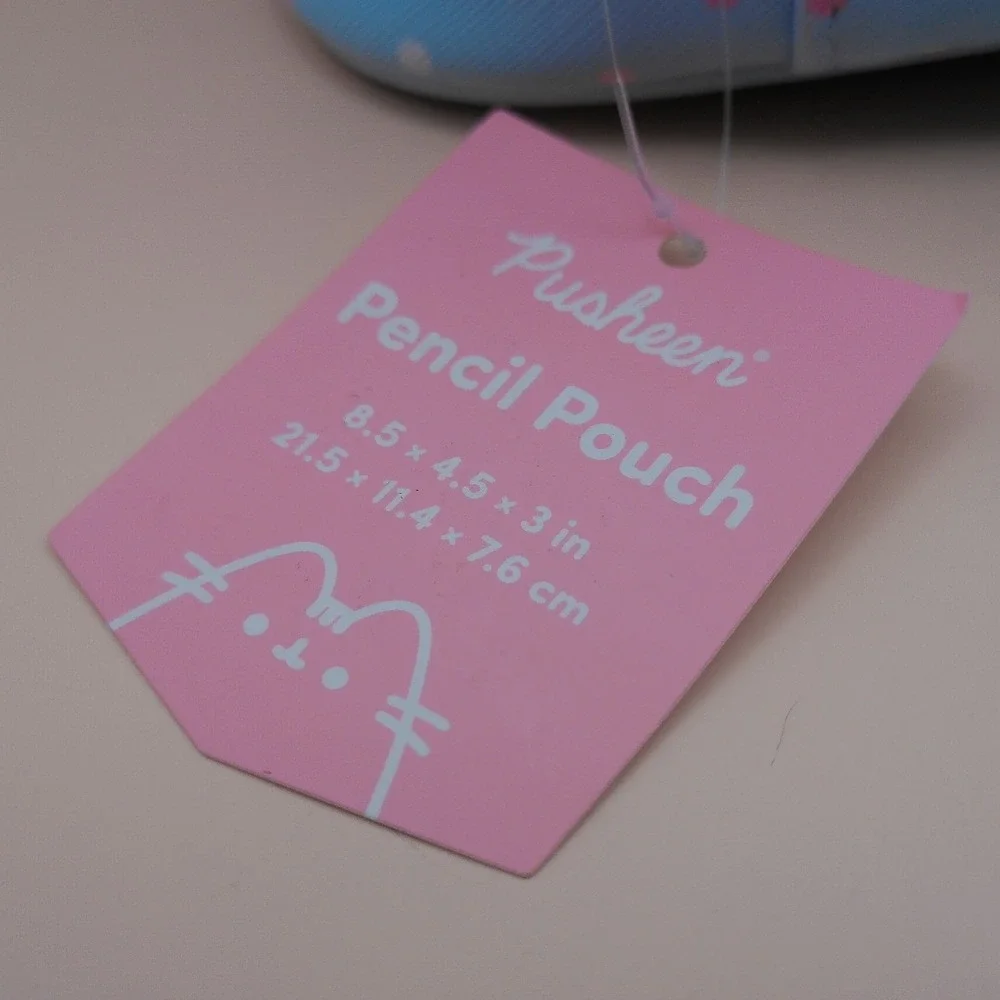 Pusheen Corp Blue Polka Dot Dessert Yum Cat‎ Pencil Pouch Case PN088 Kawaii NWT